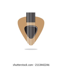 pick vector logo icon for playing guitar