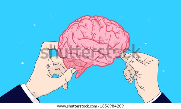 Pick Your Brain Two Hands Picking Stock Vector (Royalty Free ...