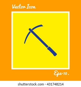 Pickax Icon. Eps-10.