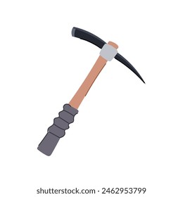 pickax pickaxe cartoon. pickaxe rock, chisel silhouette, pictogram equipment pickax pickaxe sign. isolated symbol vector illustration