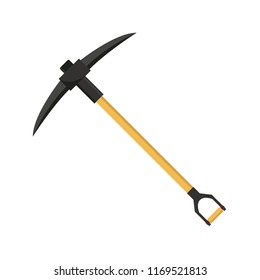 Pickaxe cartoon vector. symbol. logo.