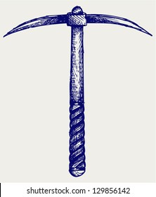 Pickaxe. Doodle style