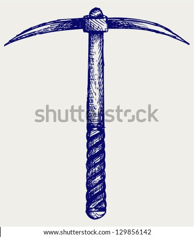 Pickaxe. Doodle style