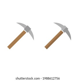 Pickaxe flat icon for apps and web sites