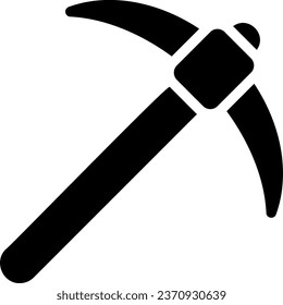 pickaxe glyph icon illustration vector