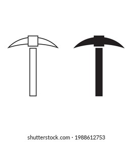 Pickaxe icon for apps and web sites