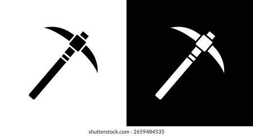 Pickaxe Symbol schwarze Silhouette für Web- und mobile App
