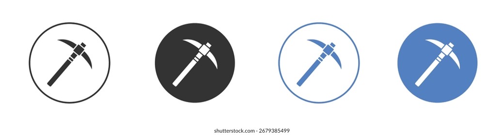Colección de icono de pico para App en colores negro y azul