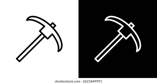 Pickaxe icon concept stroke on white background