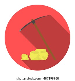 Pickaxe icon design. Singe western icon from the wild west flat.