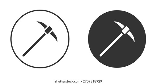 Pickaxe icon in glyph style for web Design. UI UX icons