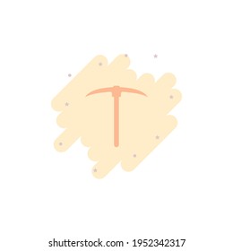 Pickaxe Icon Illustration, Mining Tool. Vector Sign