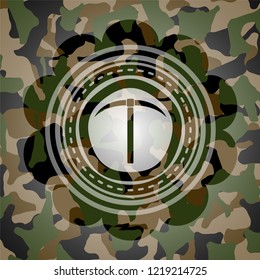 pickaxe icon inside camo emblem