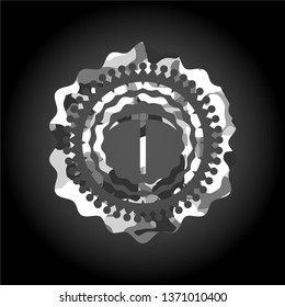 pickaxe icon inside grey camouflage texture