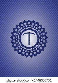 pickaxe icon inside jean background