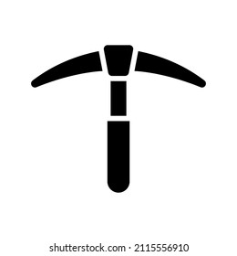 Pickaxe icon isolated on white background
