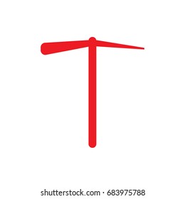 Pickaxe icon isolated on white background.