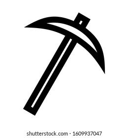 pickaxe icon isolated sign symbol vector illustration - high quality black style vector icons

