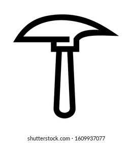 pickaxe icon isolated sign symbol vector illustration - high quality black style vector icons
