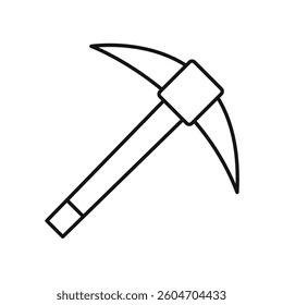 Pickaxe icon isolated. simple vector icon on white background