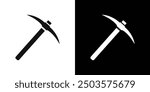 pickaxe icon line art vector