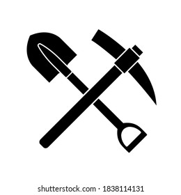 Icono de Pickaxe, logotipo aislado en fondo blanco