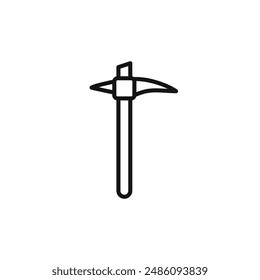 pickaxe icon logo sign vector outline