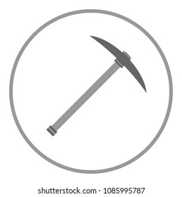 Pickaxe icon. Maintenance sign. Vector.