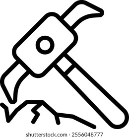  Pickaxe Icon. Mining pickaxe icon