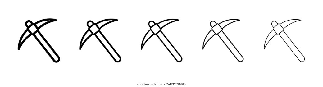 Ícone de picareta para conceito móvel e web design.