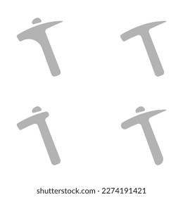 icono de pickaxe en un fondo blanco, ilustración vectorial