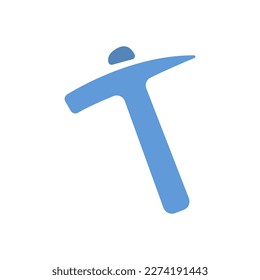 pickaxe icon on a white background, vector illustration