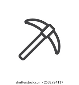 Pickaxe icon Simple outline vector logo