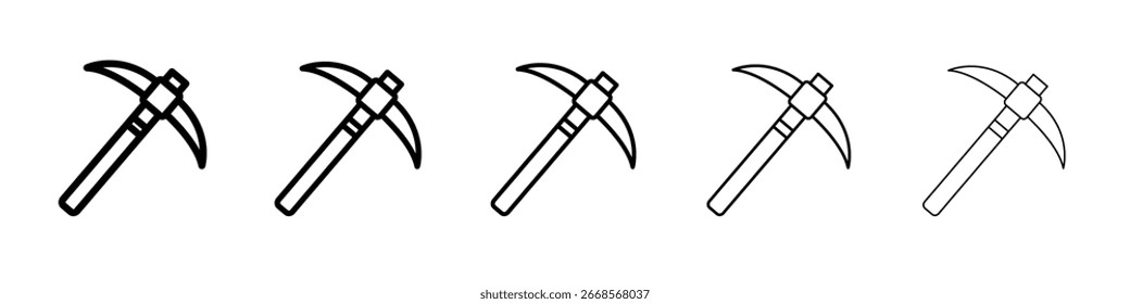 Icono de pico Concepto de símbolo para Diseño web. icono de Vector de línea simple. ilustración de logotipo.