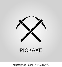 Pickaxe icon. Pickaxe symbol. Flat design. Stock - Vector illustration