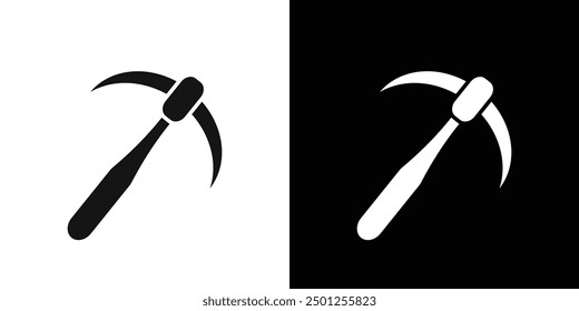 pickaxe icon Symbol mark in filled style