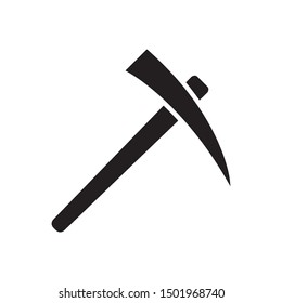 Pickaxe icon in trendy flat style design. Vector graphic illustration. Suitable for website design, logo, app, and ui. EPS 10.