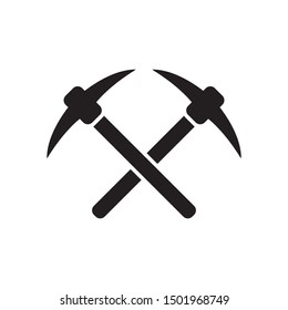 Pickaxe icon in trendy flat style design. Vector graphic illustration. Suitable for website design, logo, app, and ui. EPS 10.