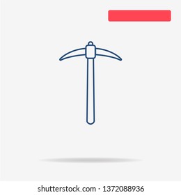 Pickaxe icon. Vector concept illustration for design.