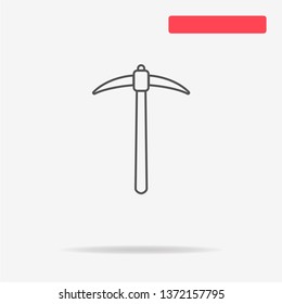 Pickaxe icon. Vector concept illustration for design.