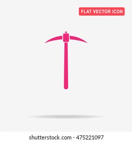 Pickaxe icon. Vector concept illustration for design.