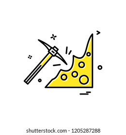 Pickaxe icon vector design