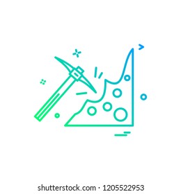 Pickaxe icon vector design