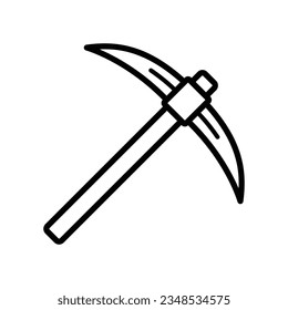 pickaxe icon vector design template in white background