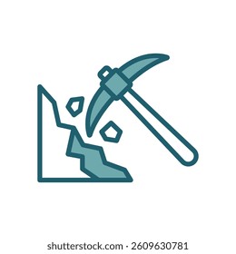 pickaxe icon vector design template simple and clean