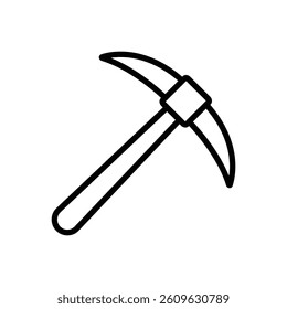 pickaxe icon vector design template simple and clean