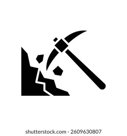 pickaxe icon vector design template simple and clean