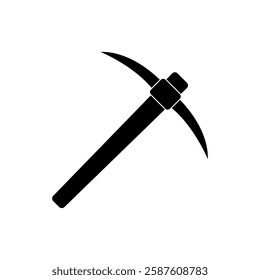 pickaxe icon, vector flat black simple trendy style illustration for web and app..eps