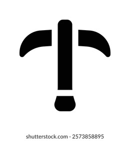 pickaxe icon. vector glpyh icon for your website, mobile, presentation, and logo design.
