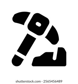 pickaxe icon. vector glyph icon for your website, mobile, presentation, and logo design.